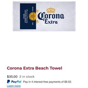 New Corona Extra beer beach towel